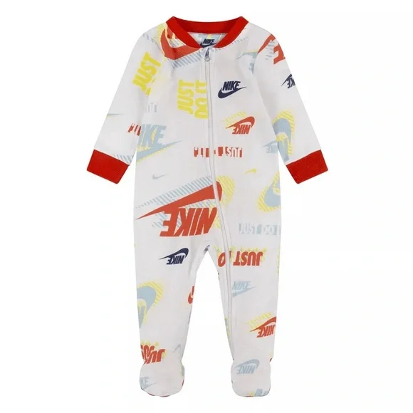 Nike Baby 3M Onesie Sleep and Play with Red Accents and close flap for hands New - Picture 1 of 12